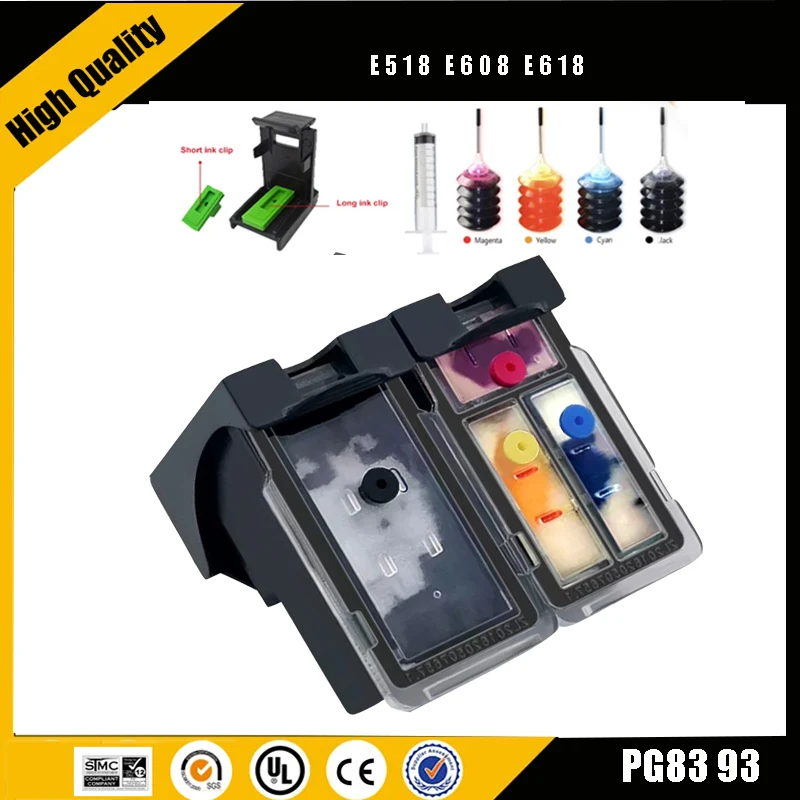 

Einkshop Remanufactured Ink Cartridge Replace for Canon PG83 Black CL93 Color Compatible Printer for E518 E608 E618