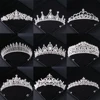 Silver Color Crystal Bridal Tiaras And Crowns Rhinestone Prom Princess Crown Tiara For Women Wedding Hair Accessories Jewelry