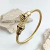 Wire button pattern skull stainless steel gold-plated 18K bracelet, high quality waterproof silver jewelry, gift for wife 1