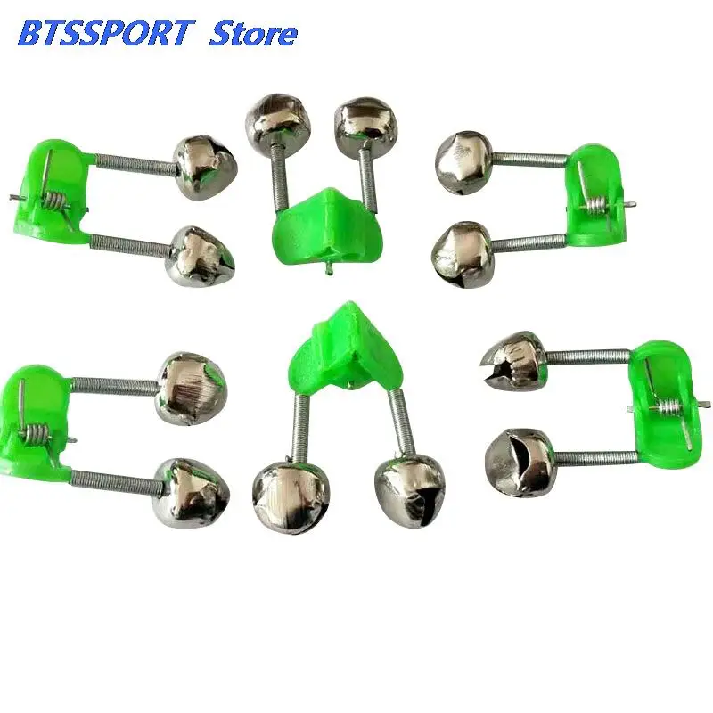 

10 шт., рыболовные сигнализаторы клева, стержень для рыболовной удочки, шпиндель, магнитные зажимы, громкие двойные сигнальные колокольчики с приспособлением для снятия крючка, рыболовные аксессуары