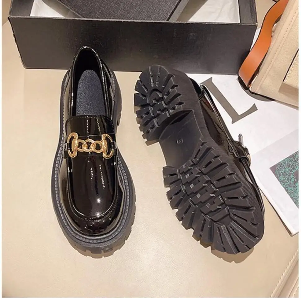 Black patent leather