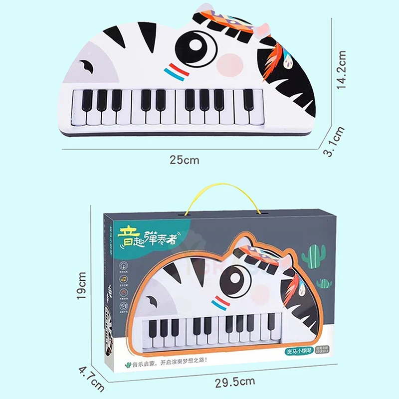 Brinquedo piano infantil clássico para bebês em madeira com banco e suporte  para música rosa em 30 teclas - AliExpress