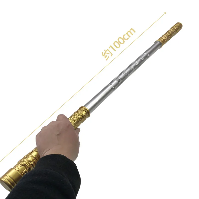 Cosplay Sun WuKong Golden Cudgel Rod Weapon Wushu Sticks Kungfu Props 1:1 Outdoor Game Safety PU Role Gift Kid Toy 4