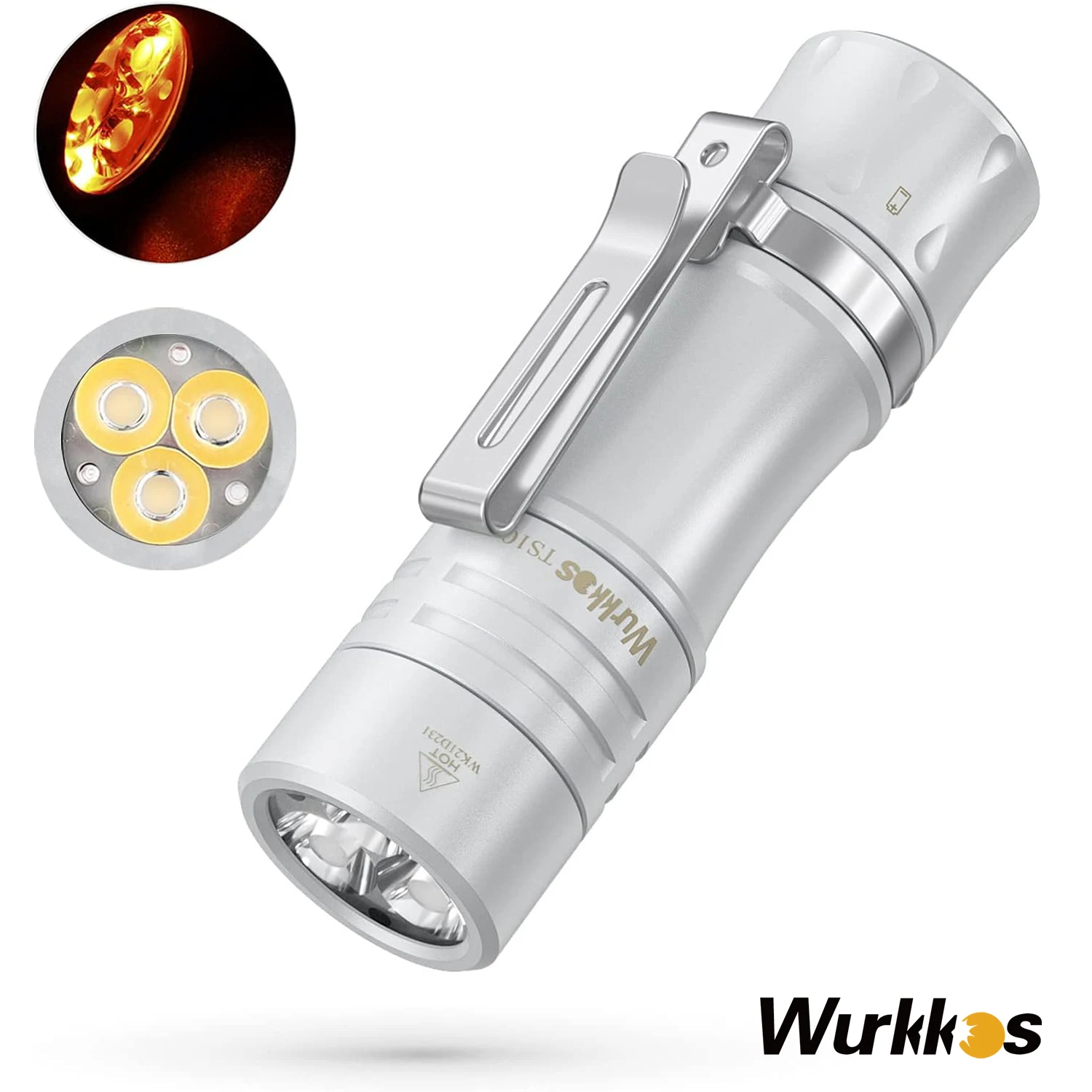  Wurkkos-TS10 Mini Powerful Flashlight Max 1400 Lumen With Battery Charger（Special Offer for a Limited Time） 