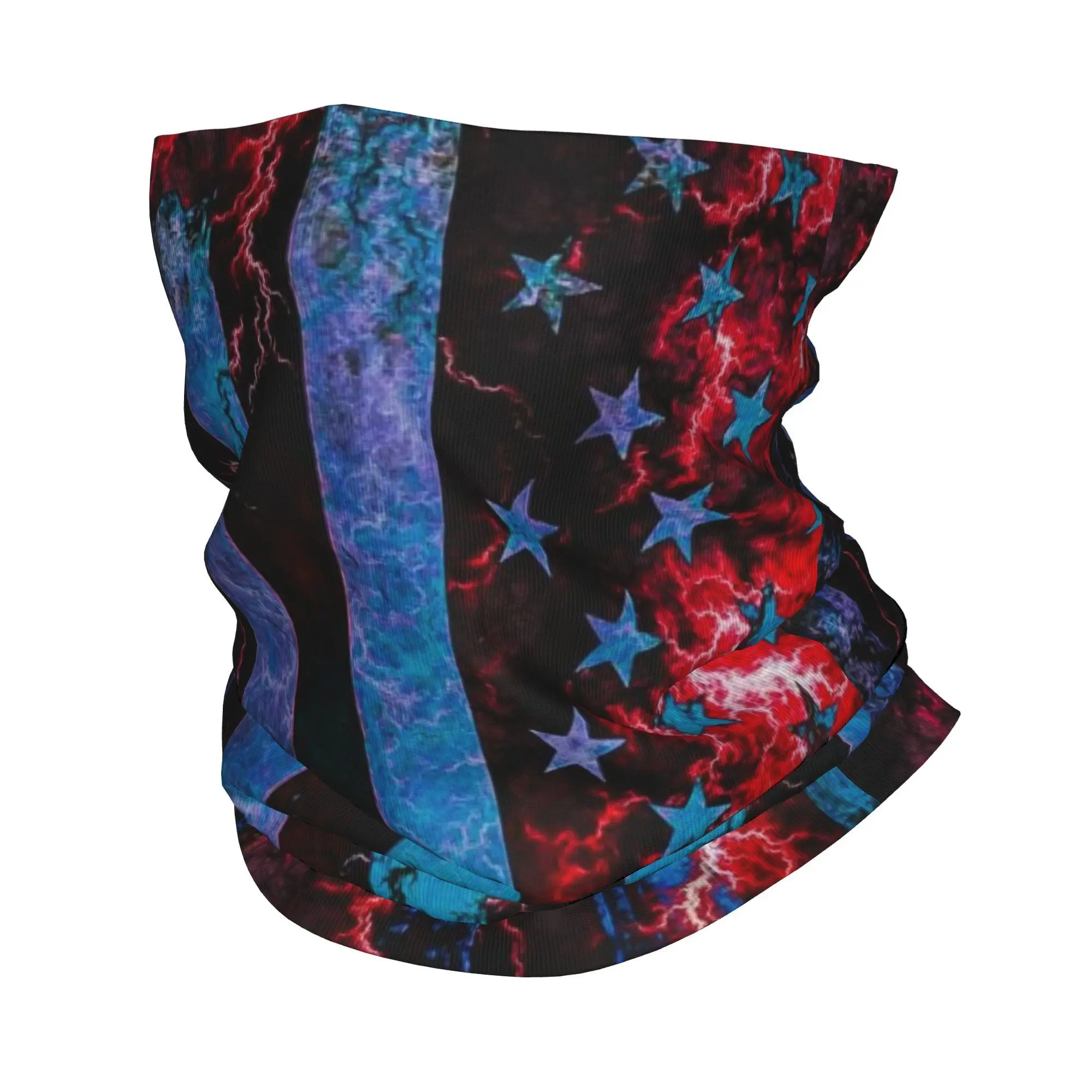 USA America Flag Bandana Neck Gaiter UV Protection Face Scarf Cover Men Women Headband Tube Balaclava