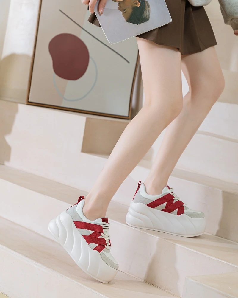 8cm Platform Fashion Loafers: Spring/Summer Trendy Lace-ups - true deals club