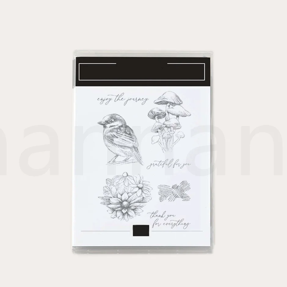 

2024 New Bird Flowers Sketches Clear Stamp and Metal Cutting Dies for Scrapbooking Diy Craft Making Greeting Paper Card Supplies