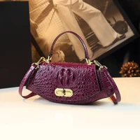 Sac à main en cuir véritable motif crocodile pour femme, petit sac de dégager initié, sacs à bandoulière portables, nouvelle tendance, 2023 2