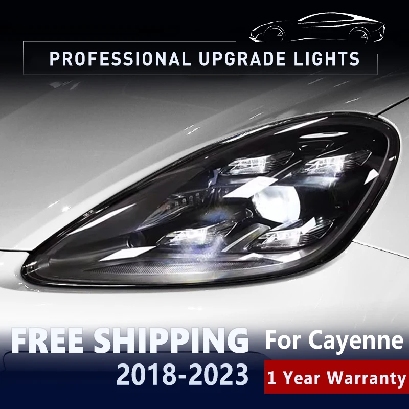 

2Pieces for Porsche Cayenne Headlights 2018-2023 Matrix ALL LED Headlight DRL Car Accessories Upgrade Head Lamp Styling