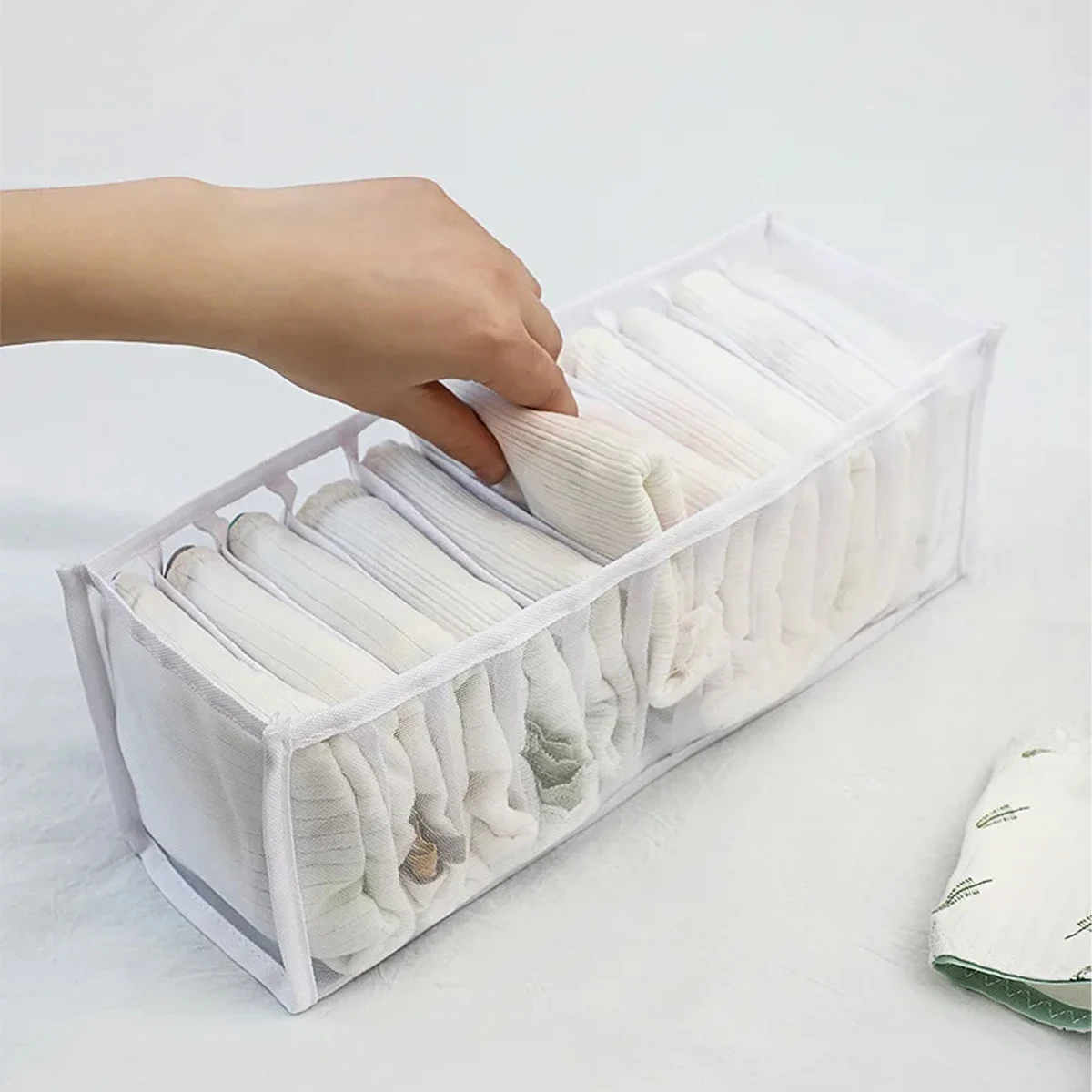 Underwear drawer storage box foldable wardrobe storage partition for clothing