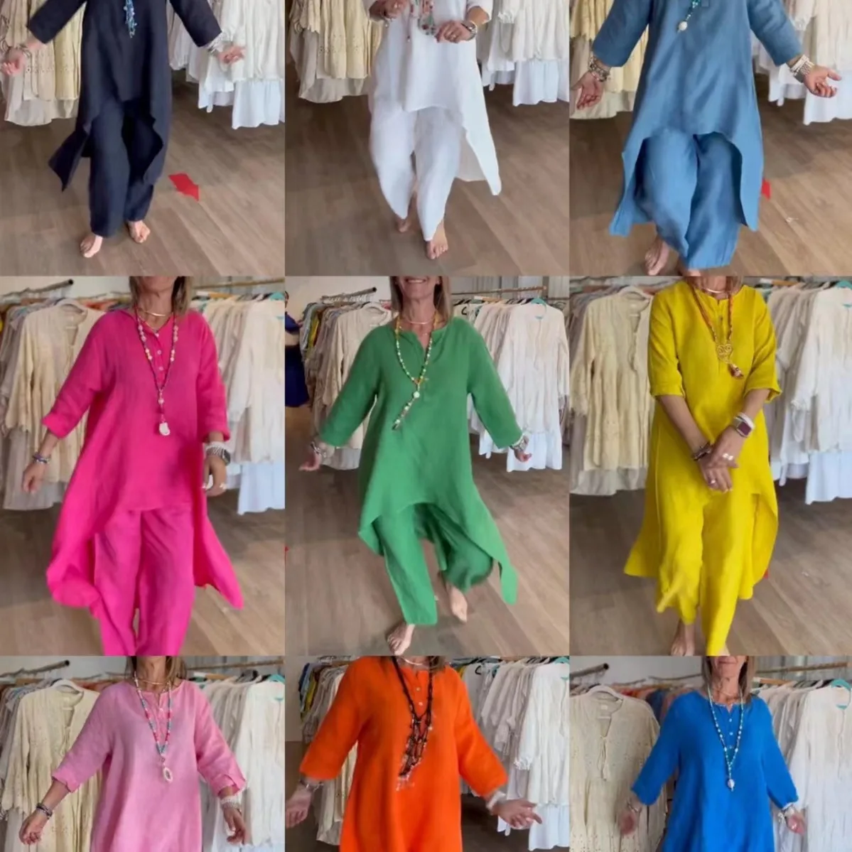 

Женское платье с длинным рукавом, однотонное платье-макси из хлопка и льна с оборками, летнее платье для отдыха