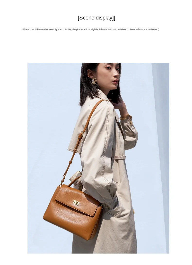 Damen Ledertasche Mit Drehverschluss Aus Weichem Rindsleder_voghion.com