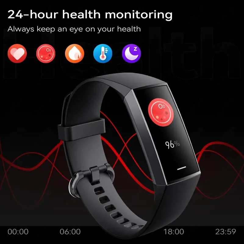 LIGE New Fashion Smartwatch For Men Women Temperature Blood Oxygen Monitoring Bracelet Sport Fitness Waterproof Smartwatch Man