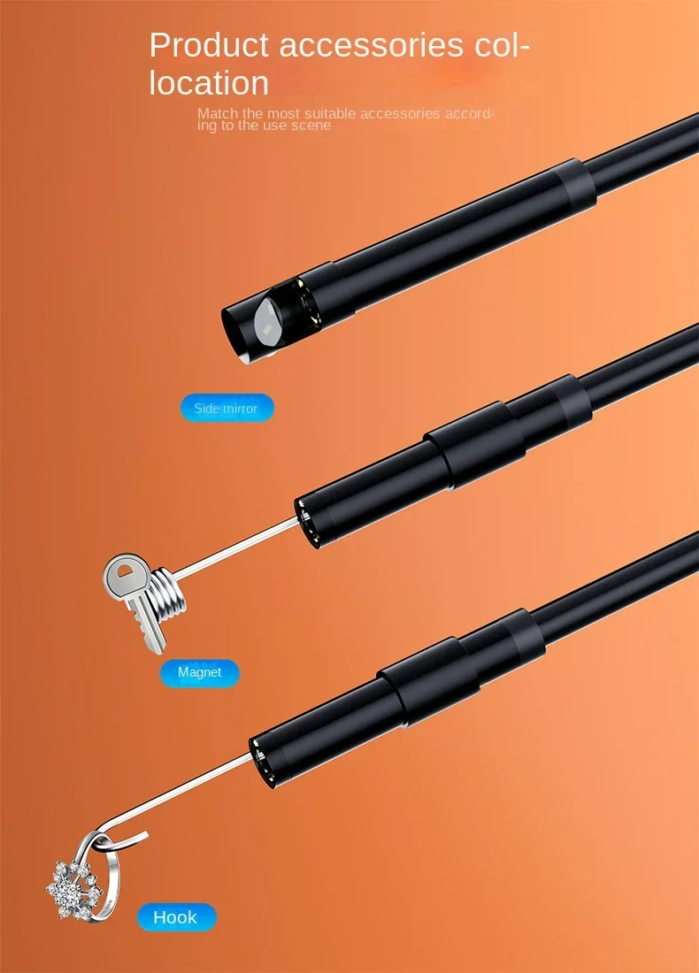 Dual Lens Endoscope Camera Waterproof Feature