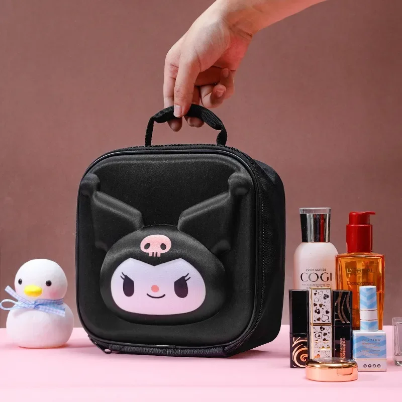 

Sanrio аниме Kuromi Kawaii косметичка портативная мультяшная Вместительная дорожная сумка для хранения для мытья косметичка для девочек подарок на день рождения Новинка