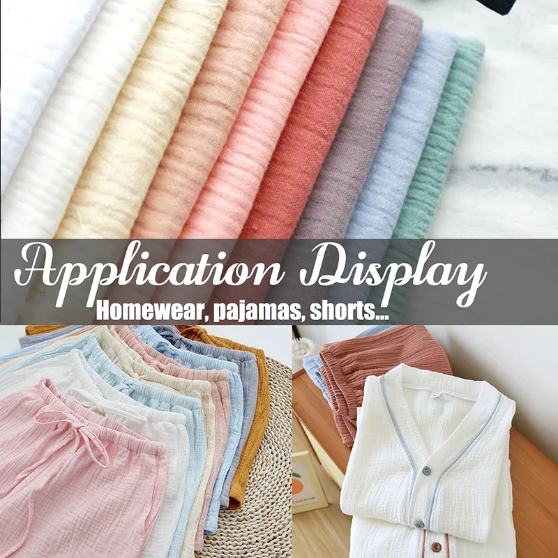 Premium Double Gauze Cotton Muslin Fabric for DIY Crafting & Sewing Projects