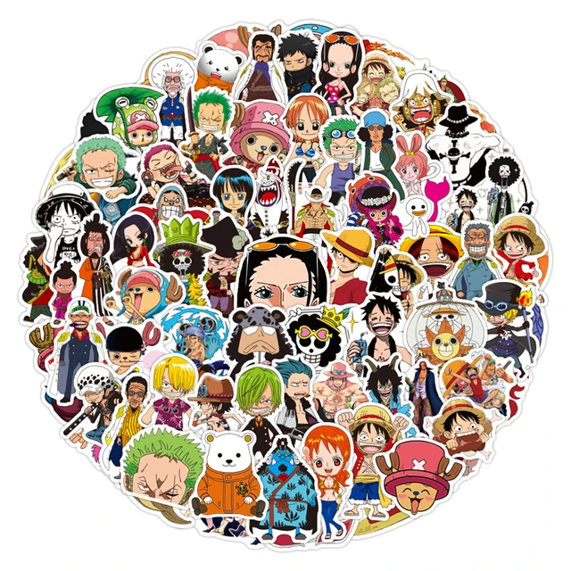 60pcs One Piece Stickers Waterproof Suitcase Guitar Skateboard Sticker Cute  Anime Stickers Phone Case Kawaii Packaging Kids Toys - AliExpress