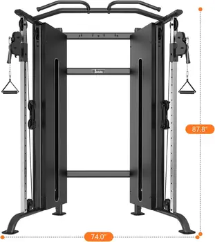 Commercial Cable Crossover Machine Home Gym Equipment Weight Stack Functional Trainer Workout Adjustable Weight 6