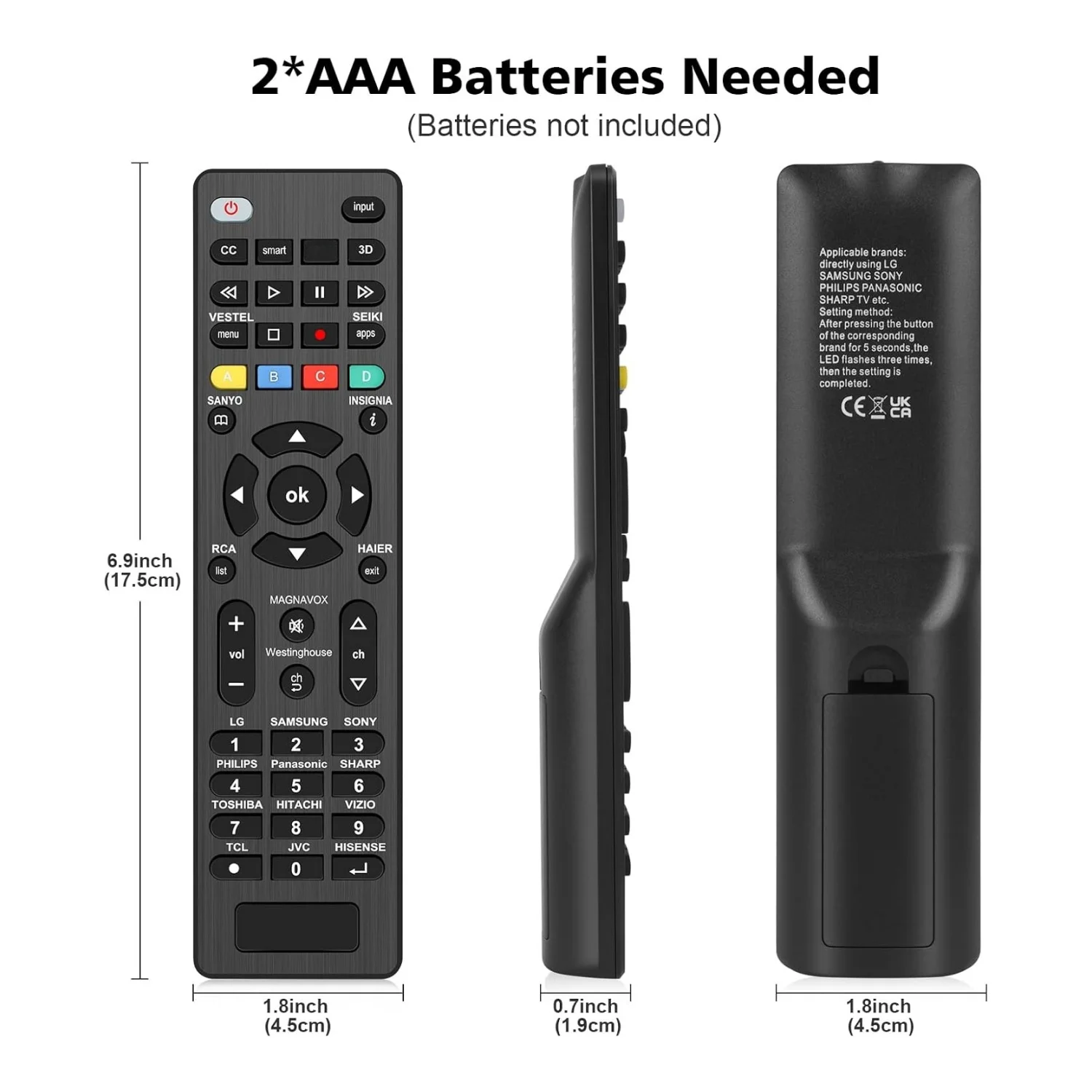 LG 및 다양한 브랜드를 위한 Universal G006 TV 원격 교체 제어