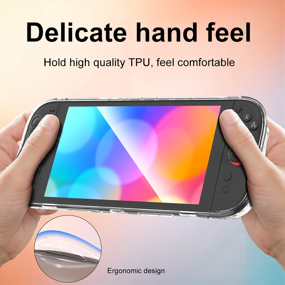 Clear TPU Case for Nintendo for Switch 2 Protective Case Cover Anti-fall Transparent Skin Case Shockproof Protective Shell Cover