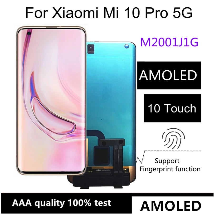 

6.67" For Xiaomi Mi 10 PRO 5G M2001J1G LCD Display Touch Screen Digitizer Assembly Replacement for phone Xiaomi Mi10 Pro LCD