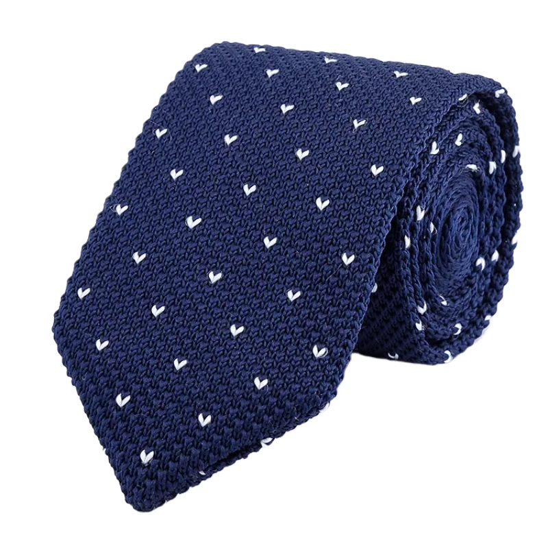 Men's Knitted Tie Leisure Triangle Striped Neckties For Man Woven Tie British Style Skinny Cravate For Party Knitting Ties neck ties