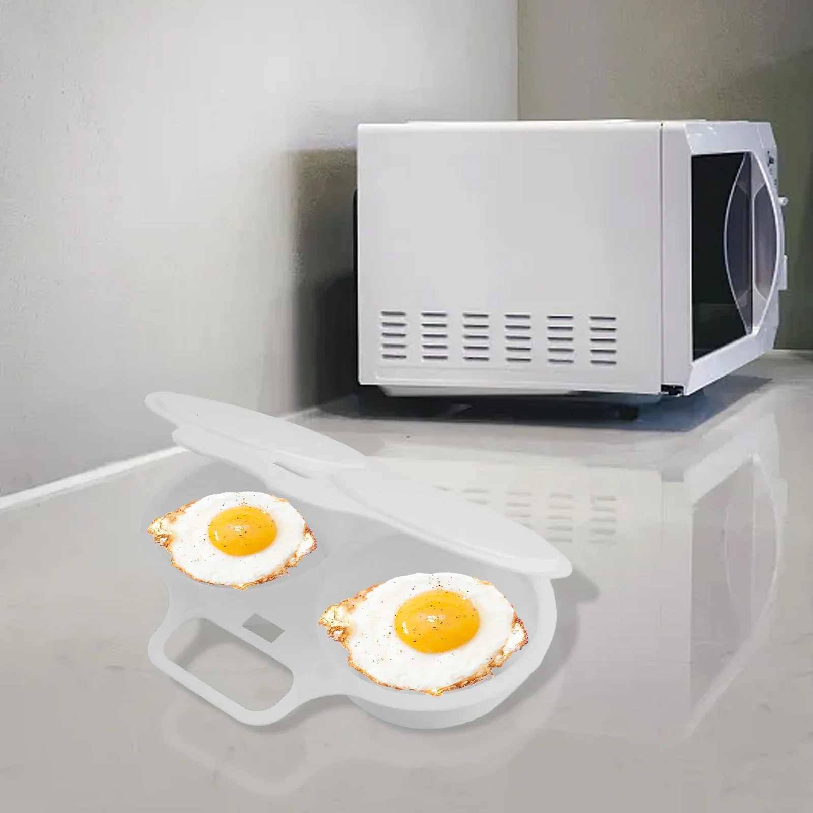 Egg Poacher Microwave Egg Poacher Non-stick Material Space-saving Compact Convenient Dishwasher Safe Efficient