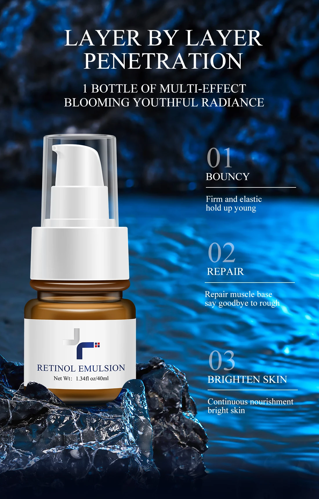 Retinol Essence for Skin Care: Anti-Wrinkle, Firming, and Brightening