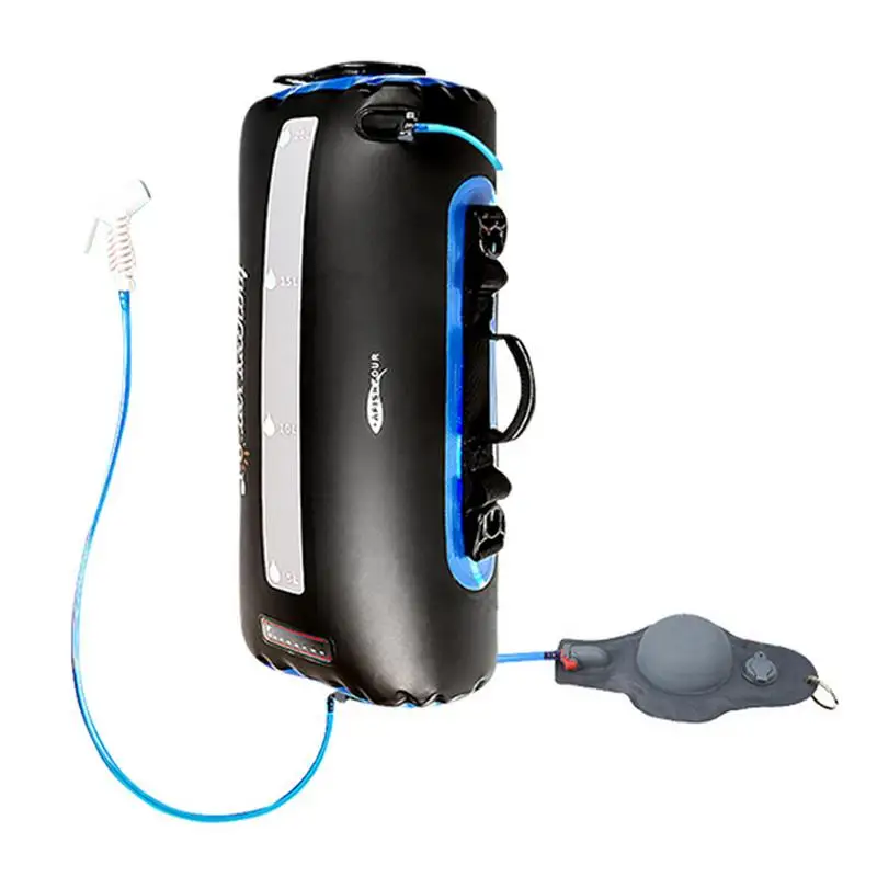 

20L Outdoor Portable Shower Picnic Camping Storage Drinking Water Bag Bath Bag Solar Heated Shower Body Pet Cleaning Water Bag