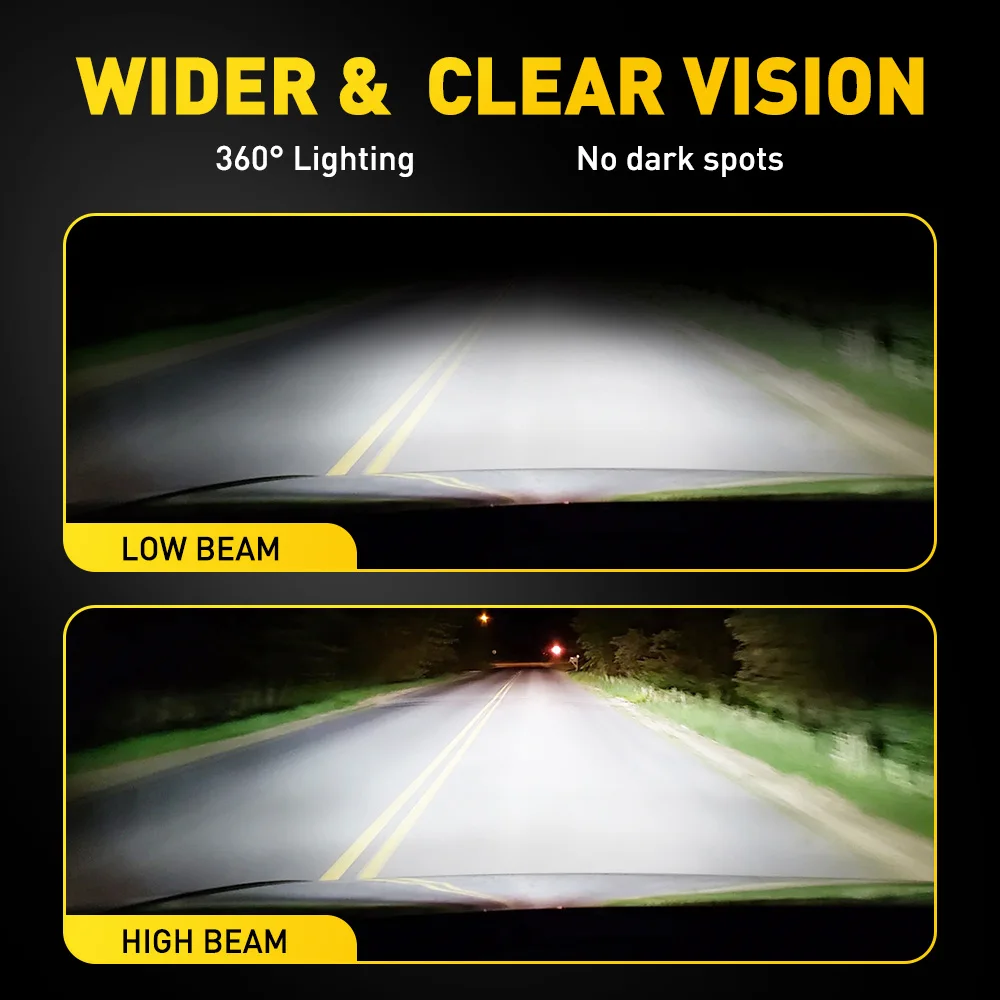 AUXITO 2x H8B H9B H11B LED 헤드라이트 전구 DRL 캔버스 포드 피에스타 현대 기아 스포티지 3 포르테 2011 H11B LED 안개등 터보
