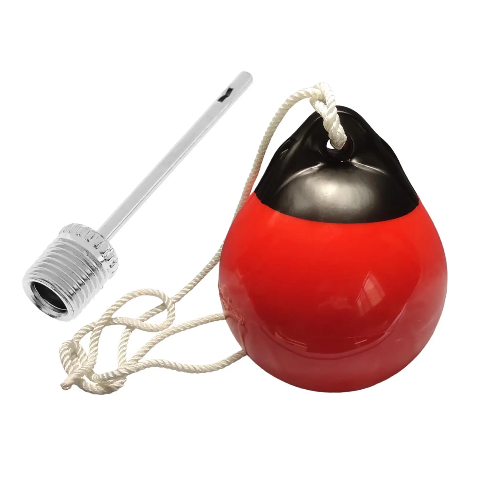 Boat Fender Ball Red Wear Resistance Inflatable PVC Dock Bumper Ball for Boats Speedboat Sailboat Fishing Boat Yacht