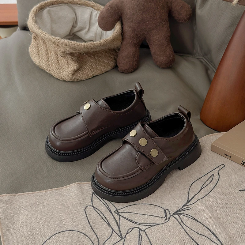 Leather School Shoes for Girls Spring Autumn