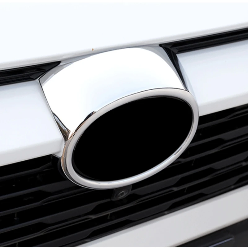 Toyota RAV4 RAV 4 XA50 2019-2021 2022 2023 ABS 블랙 자동차 앞 프레임 마크 그릴 그릴 엠블럼 배지 로고 커버 트림 스티커