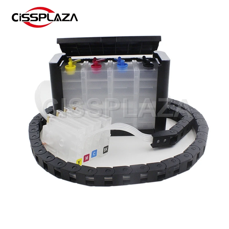 CISSPLAZA 1set 24 inch CISS system With permanent Chips compatible For hp 711 Designjet T120 T520 printer With Chain