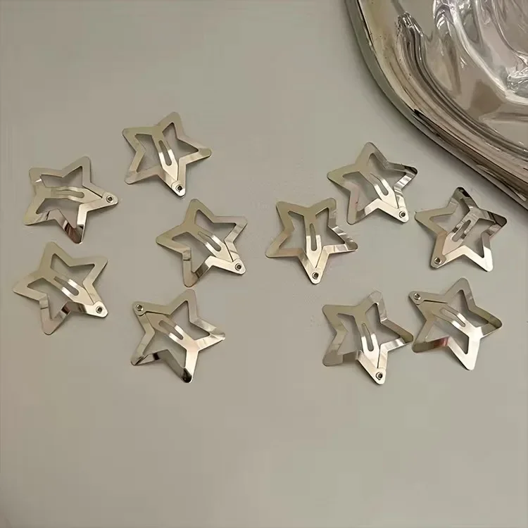 Hair Clips 1PC Colorful Y2K Star Women Grils Cute Metal Star Hairpins Side Barrettes Hair Grip Accessories Headwear