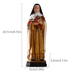 Elegant Resin Statue: St. Rita of Cascia - Catholic Art and Home Decor Ornament (1PC)