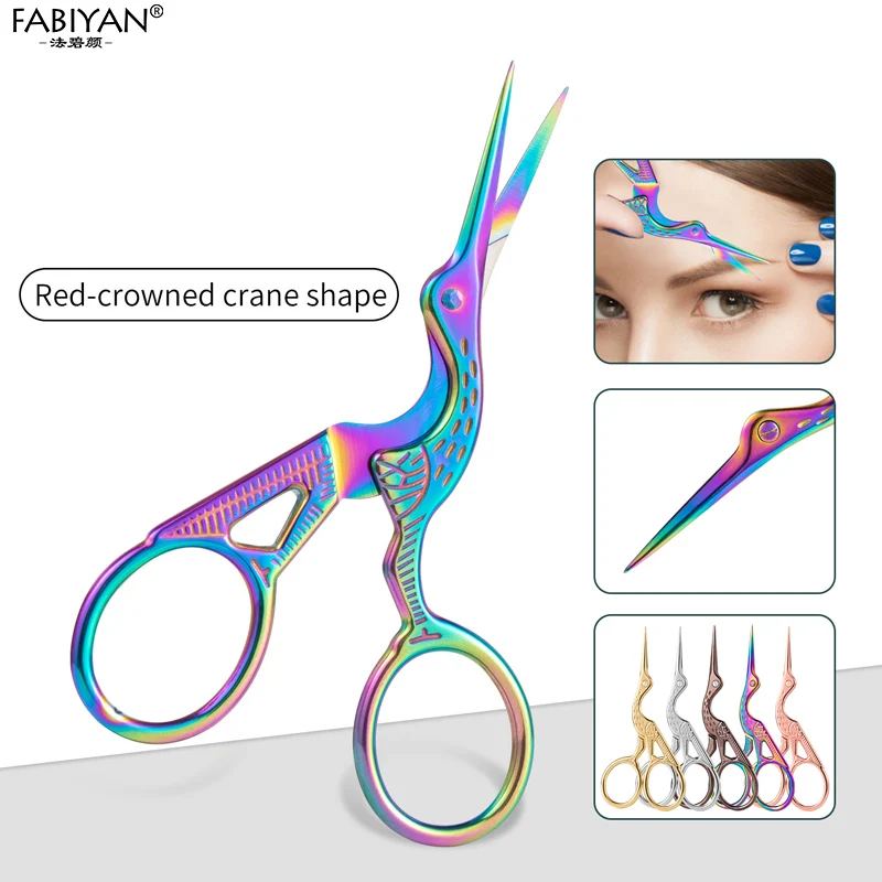Retro Stainless Steel Beauty Scissors Makeup Grooming Trimmer Eyelash Nose Facial Hair Remover Nail Scissors Sewing Tools 3