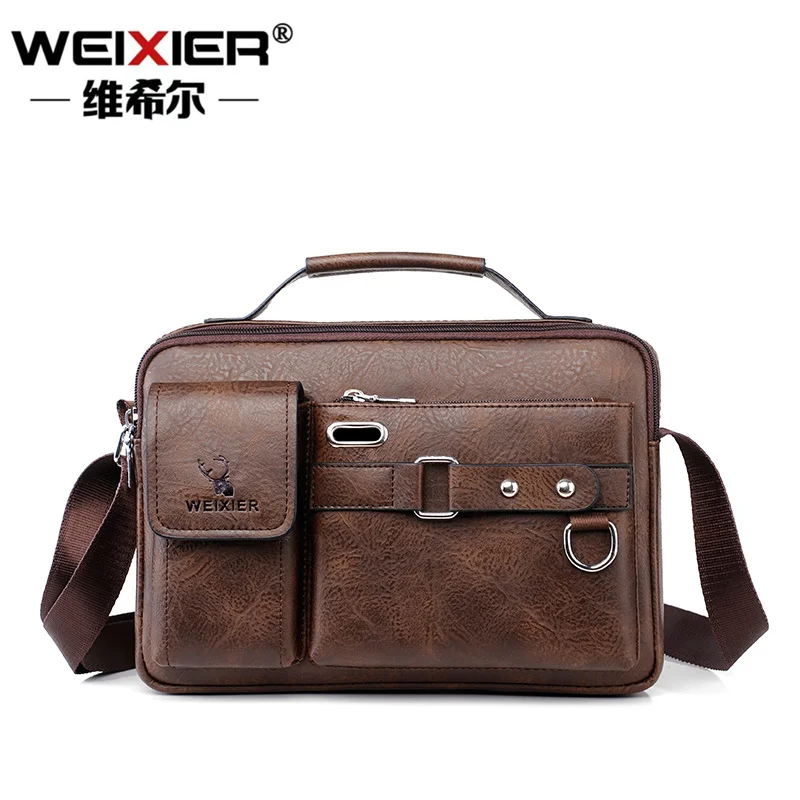 

Сумка через плечо WEIXIER для мужчин, портативная женская сумка, деловой портфель, дорожный мессенджер
