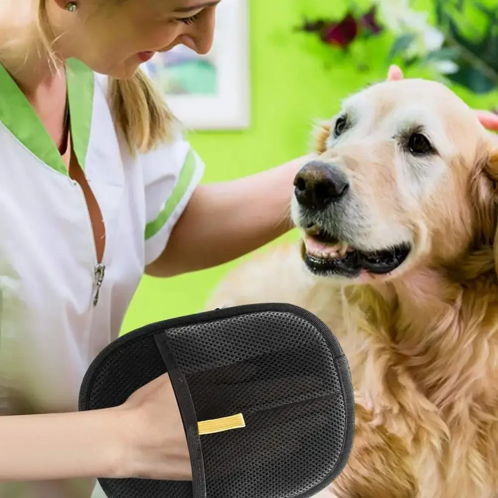 1PC Pet Cleaning Gloves Double-Sided Puppy Dematting Gloves Hands On Multifunctional Pet Hair Remover For Washing