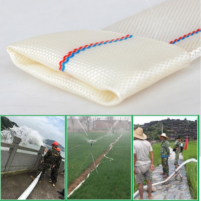 1'' 1.5'' 2'' Agricultural irrigation hose pipe durable fire fighter hose  PVC Layflat Fire Hose For Agricultural Industry 20M 4