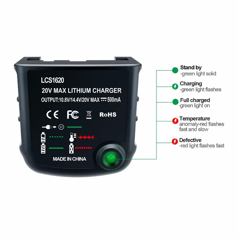 Carregador de Bateria Li-ion Multi-volt 9.6v18v Apto para Black Decker Ni-cd Bateria Ni-mh Hpb18 Hpb18-ope Hpb12 Hpb14 Db18v Fsb18 Fs120bx - Image 4