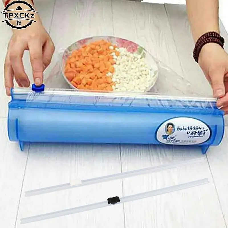 1pc Home Plastic Wrap Dispensers and Foil Film Cutter Food Cling Film Cutter Food Wrap Dispenser Kitchen Tool Accessories cling wrap dispenser food film dispenser plastic wrap cutter cling film cutter kitchen wrap dispenser plastic wrap dispenser