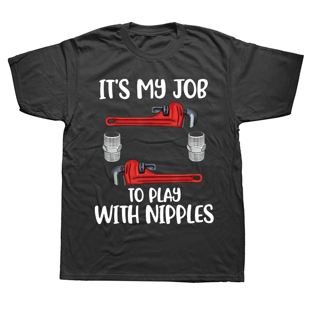 E treaba mea să mă joc cu instalatorul tricou amuzant umor instalații sanitare meșter glume tee topuri casual vară bumbac T tricouri_voghion.com