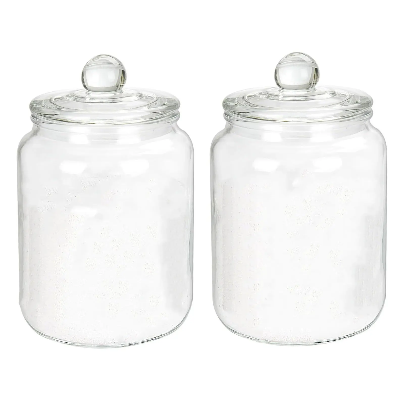 2PCS 2L Laundry Soap Container Transparent Durable Kitchen Organization Kitchen Organizer Glass Jar With Lid 2