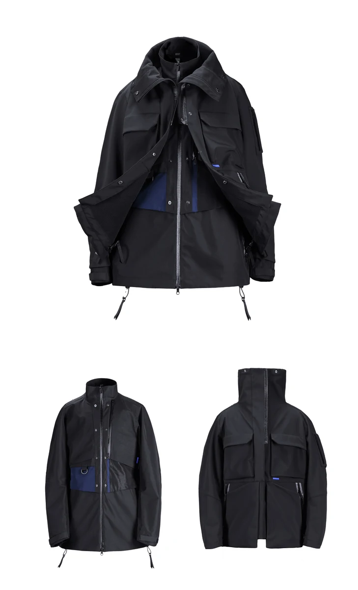 Reindee Lusion 21aw 3in1 all-enviroment waterproof scout jacket outer shell and inner jacket techwear gorpcore