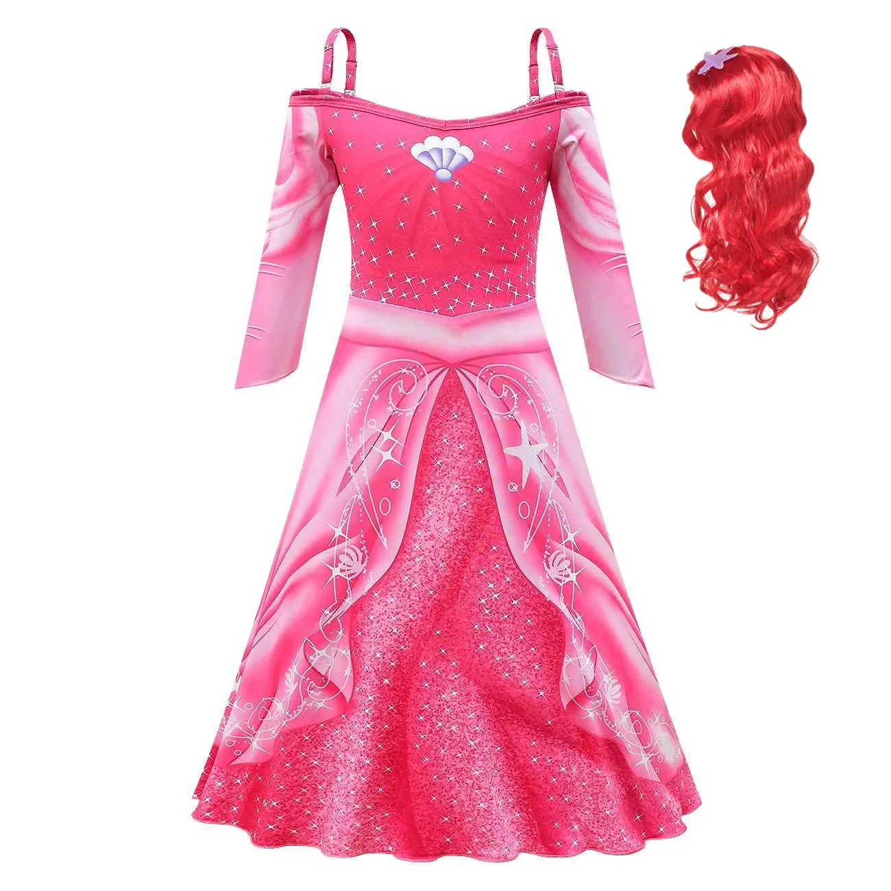 thumbnail image 1 of Vestido de princesa Ariel para niñas, disfraces de fiesta, disfraces de Halloween para niños, ropa de fiesta de carnaval para niños, disfraces de verano, 1 of 5