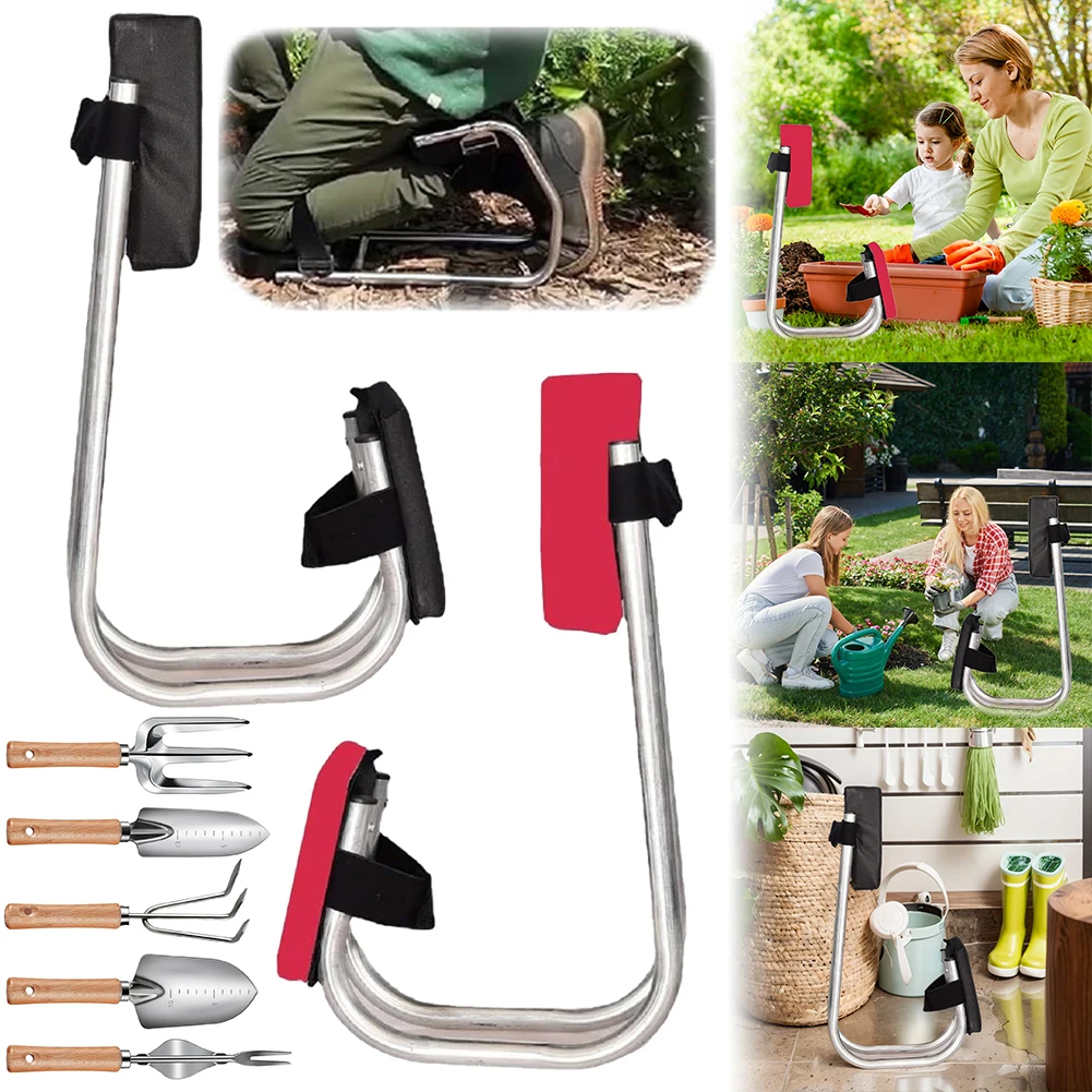Portable Kneeling Stool Garden Kneeler Seat Protecting Knee Floor Work Handling Kneeling Cushion Mobile Strapped Sitting Bench 2