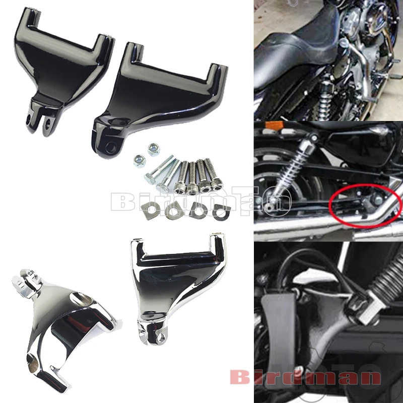 

Aluminum Footpeg Support Bracket For Harley 883 1200 XL883 XL1200 Sportster 2004-2013 Motorcycle Footrest Peg Mounting Kit