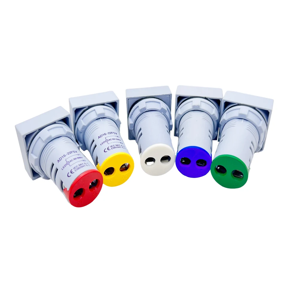 Voltmetro Digitale LED 22mm, AC 60-500V, Quadrato Da Pannello, Indicatore Tensione