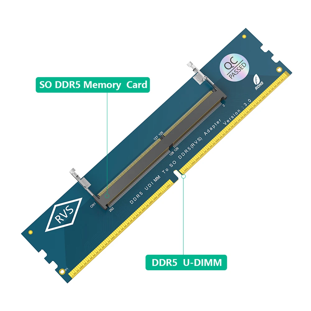 DDR5 RAM Adapter for Laptop to Desktop Conversion with Overcurrent Protection